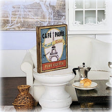 Dollhouse miniature cafe paris sign coffee