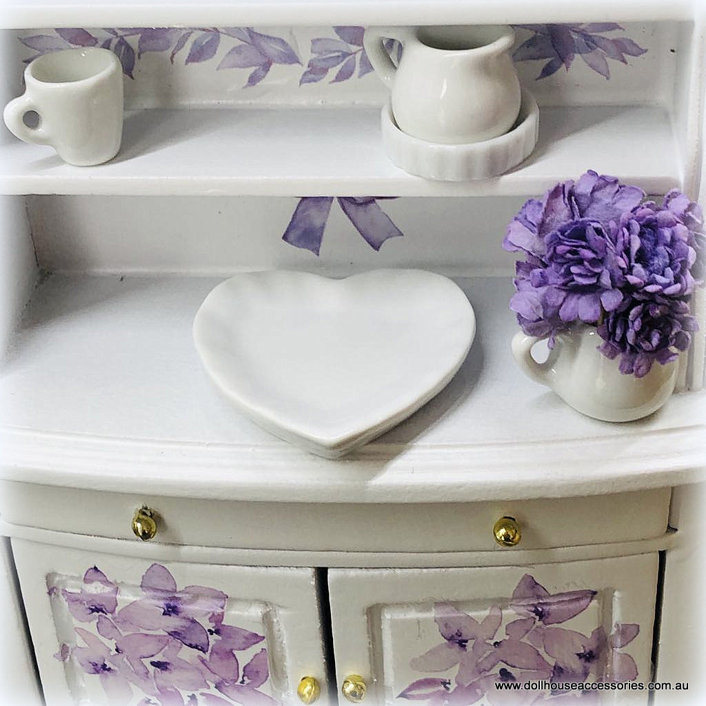 White Heart Plate - Miniature