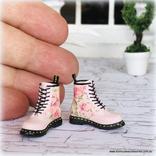 Pink Floral Ankle Boots - 2.4 cm