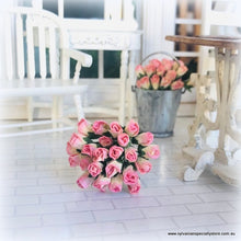 Bouquet of Salmon Pink Roses - Miniature