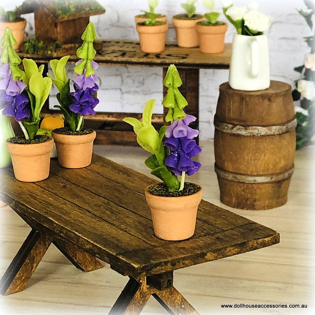 Dollhouse foxglove flower plant miniature