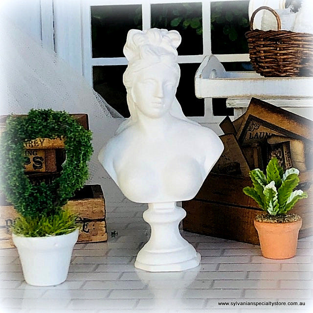 Dollhouse classical bust garden statue museum