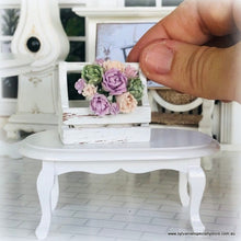 White Oval Coffee Table - Wood - Miniature