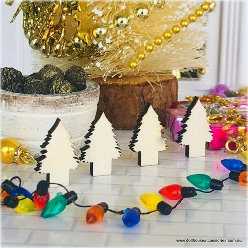 Dollhouse miniature mini trees for putz village