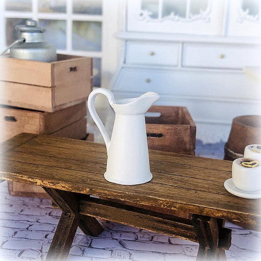 Dollhouse white pewter pitcher