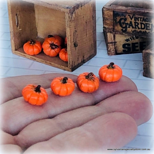 Orange Pumpkins - Set of 4 - Miniature