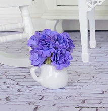 Purple Flower in White Jug - Miniature
