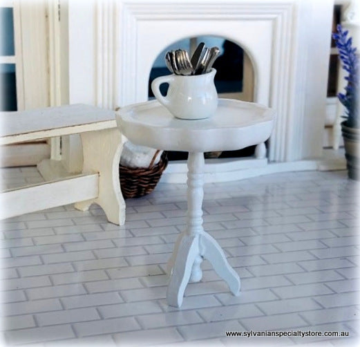 Dollhouse furniture white side table
