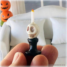 Dollhouse skull candle halloween miniature