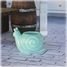 Mint Snail Planter Pot - Miniature