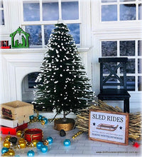 Dollhouse Miniature christmas scene tree gifts