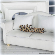 Dollhouse miniature welcome sign