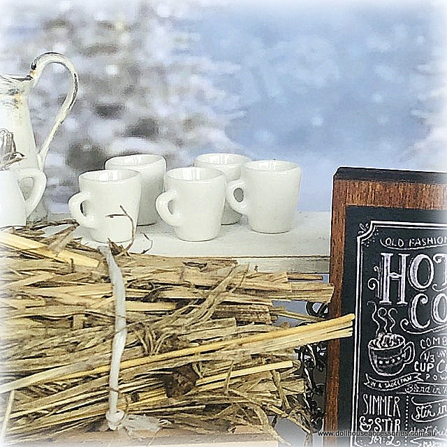 Dollhouse white plain mug