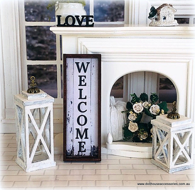 Welcome Sign - Framed - 8 cm