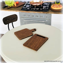 Pair of Wooden Chopping Boards - Miniature