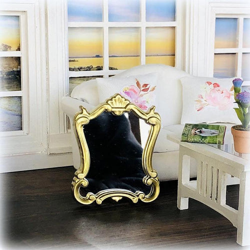 Curved Gold Mirror - Miniature