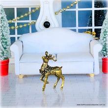 Dollhouse Christmas deer miniature festive decoration
