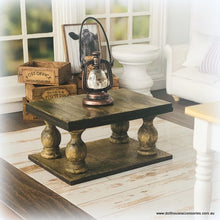Dollhouse rustic modern balustrade coffee table