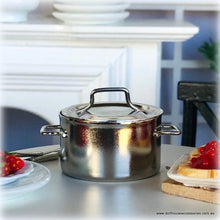 Dollhouse stainless stove pot modern kitchen