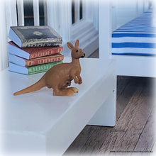 Dollhouse mini kangaroo for toy scene nursery