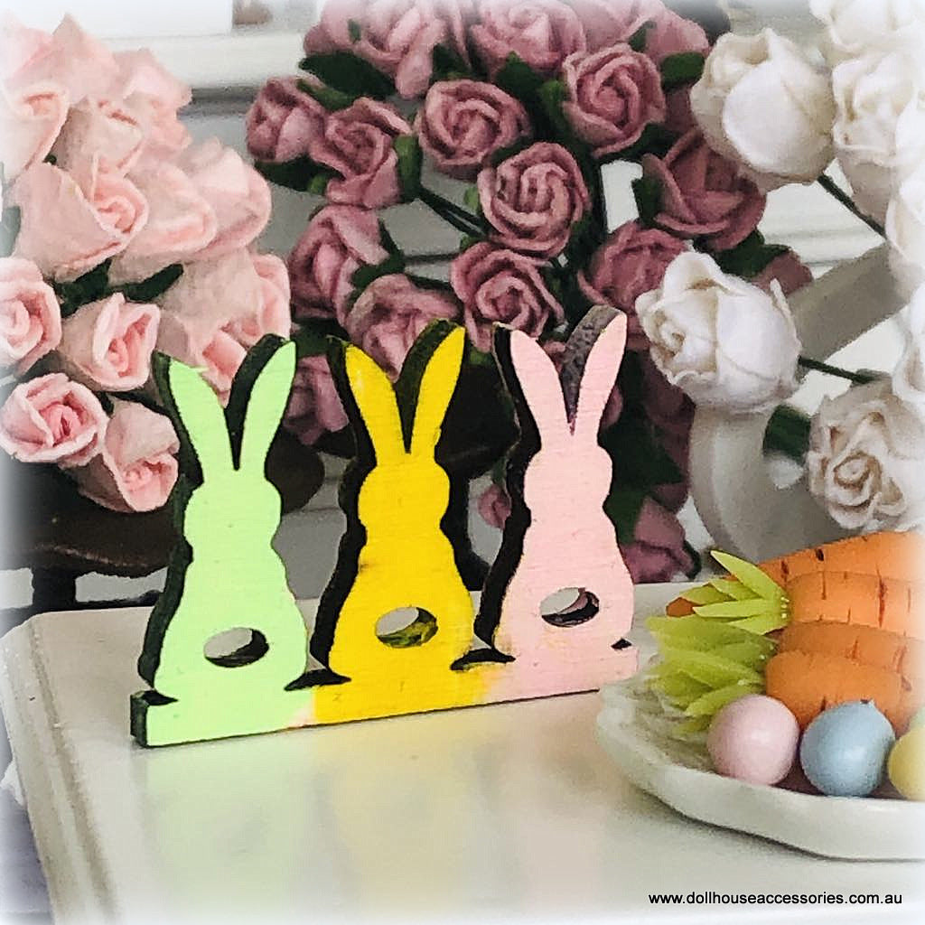 Easter Bunnies in a Row - Miniature