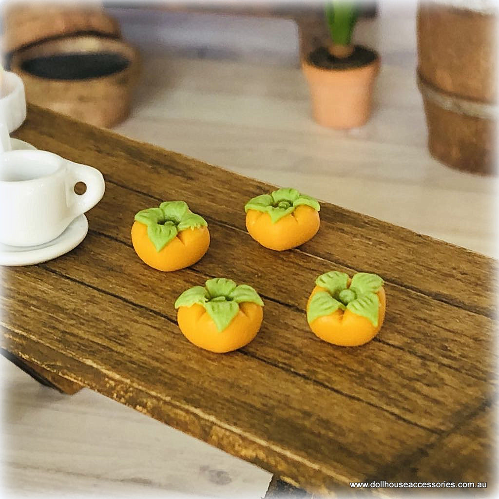 Persimmons x 4 - Miniature