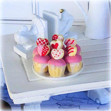 Dollhouse miniature food pink cupacke cake shop