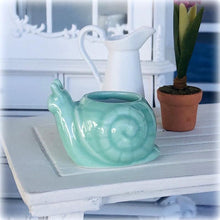 Mint Snail Planter Pot - Miniature