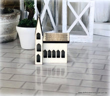 Mini Putz Church - 2.7 cm high - Unpainted - Miniature
