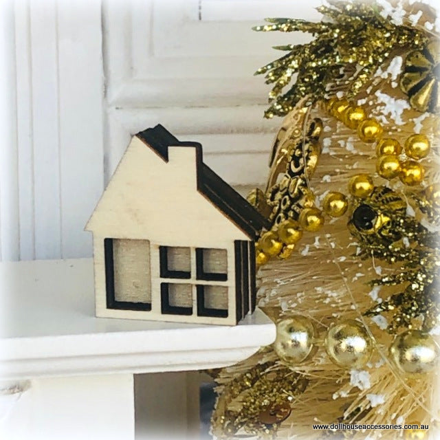 Mini Cottage - Unpainted - 2 cm - Miniature