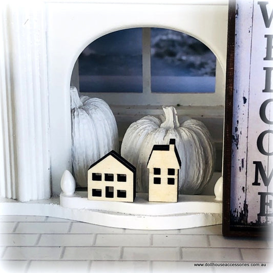 Dollhouse mini putz village town houses