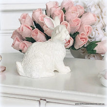 White Rabbit Ornament - Sitting - Miniature