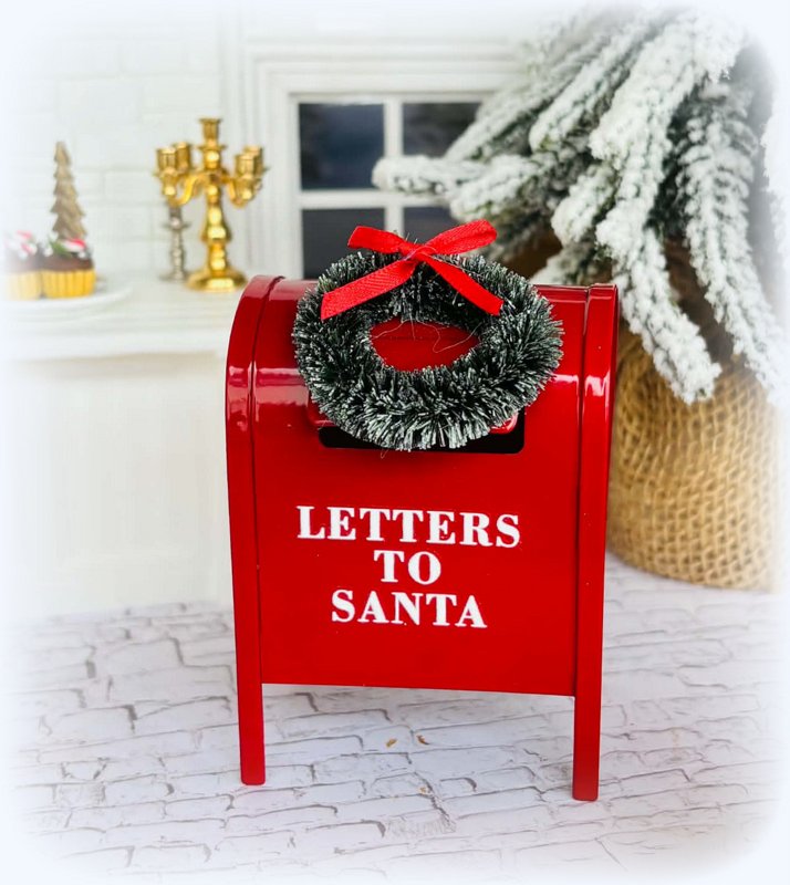 Dollhouse Christmas Letters to Santa mailbox