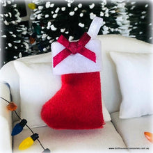 Plush Christmas Stocking - Maroon - Miniature