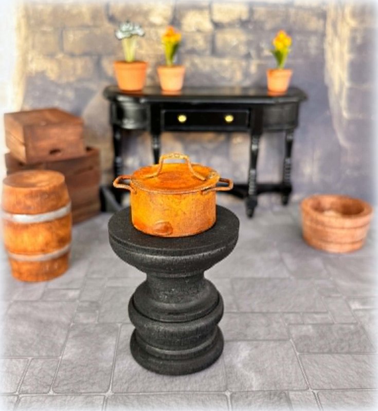 Rusted Stove Pot - Miniature