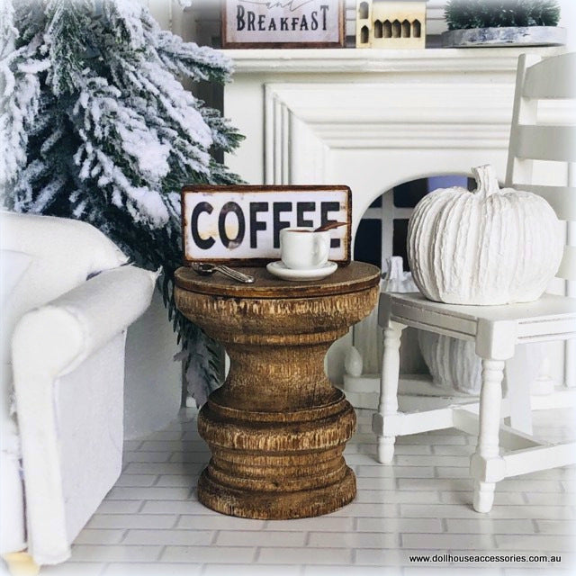 Dollhouse modern farmhouse rustic accent table living room furniture