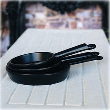 Set of 3 Saucepans - Black - Miniature