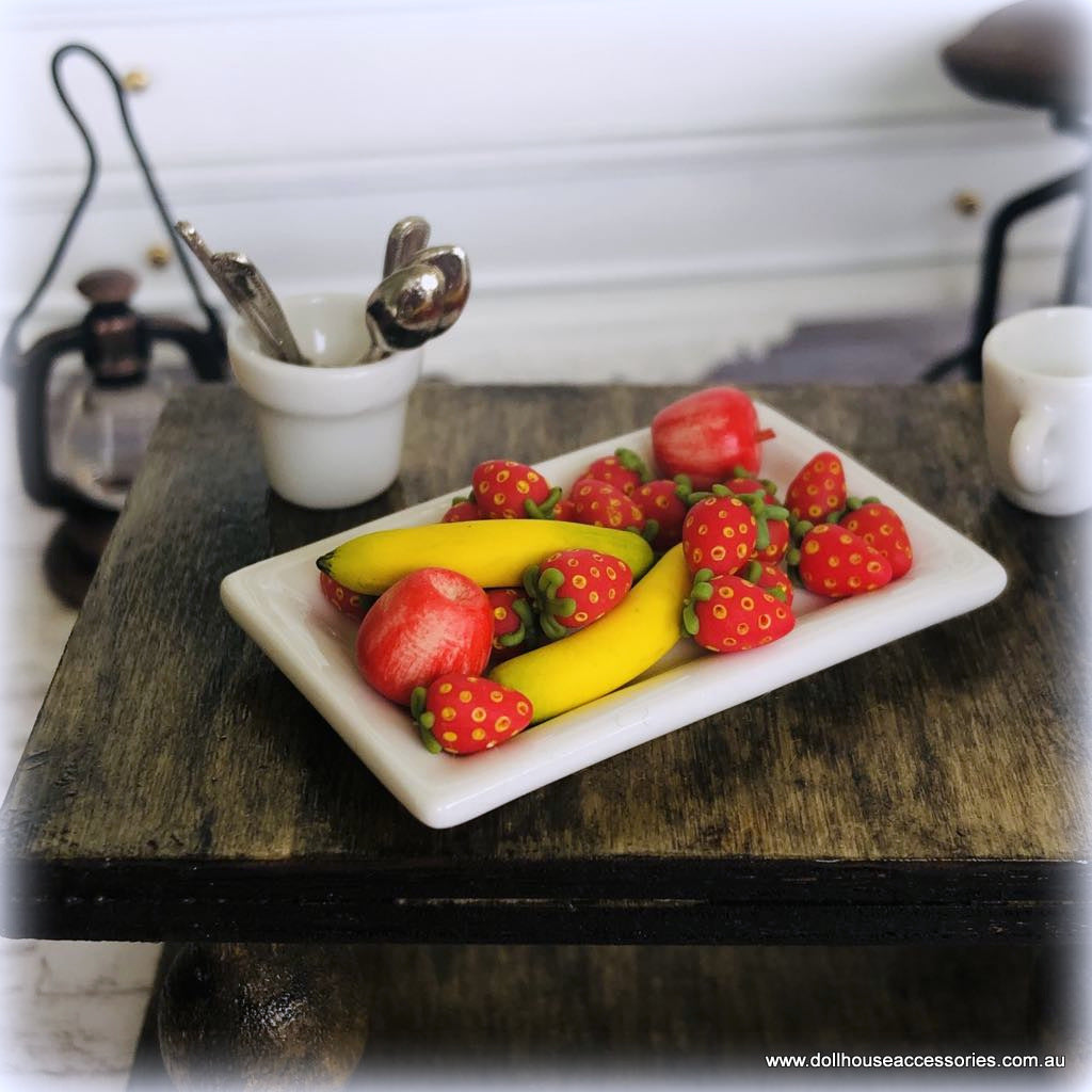 White Serving Platter - Rectangle -  Miniature
