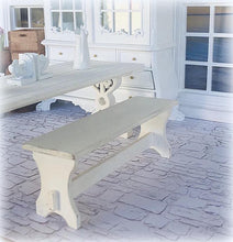 White Bench Seat - Miniature