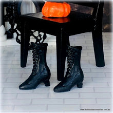 Black Lace Up Boots - Miniature