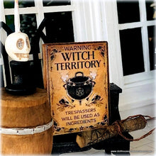 Sign - Witch Warning - Miniature