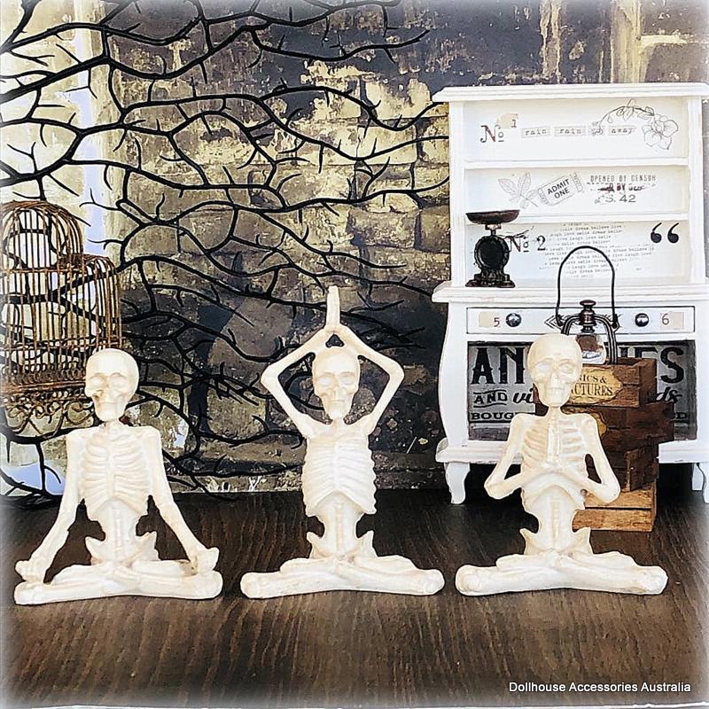 Yoga Skeletons - Set of 3 - Miniature
