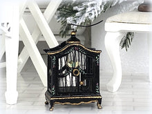 Ornate Birdcage with Bird - Miniature