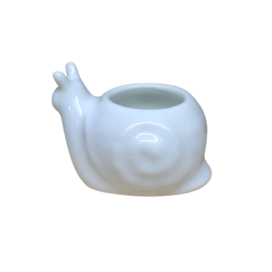 Snail Planter Pot - White - Miniature
