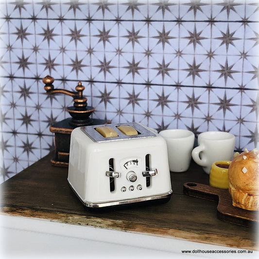 Dollhouse modern toaster white