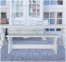 White Bench Seat - Miniature