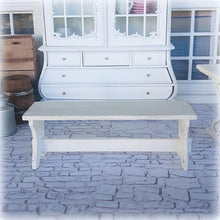 White Bench Seat - Miniature