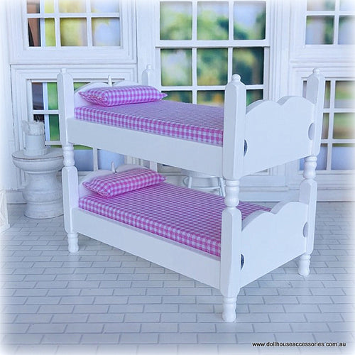 Dollhouse White Bunk bed single beds