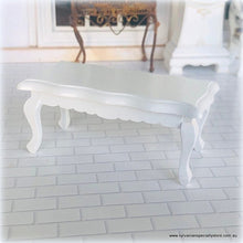 White Rectangle Coffee Table - Wood - Miniature