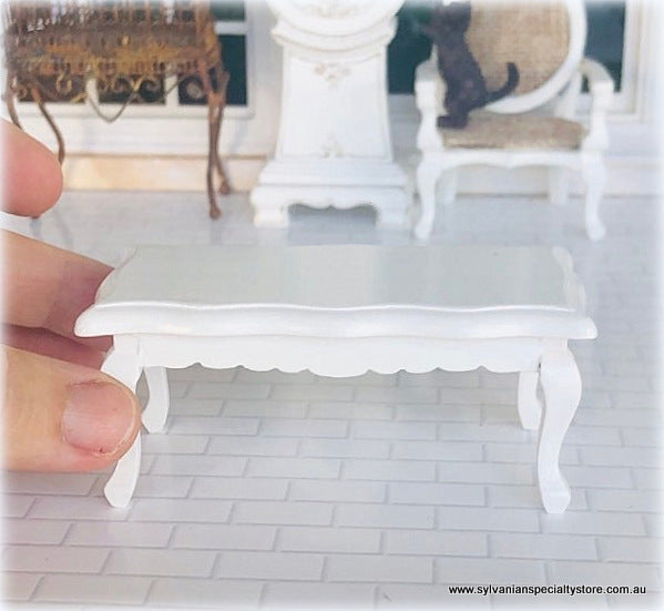 Dollhouse furniture white coffee table